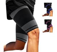 ABYON 2 Pack Thigh Support for Men and Women, Hamstring Support Thigh Compression Sleeves Breathable Elastic for Hamstring Quadricep Muscle Strains, Groin, Anti Slip Upper Leg Sleeves