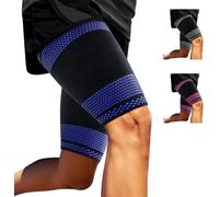 ABYON 2 Pack Thigh Support for Men and Women, Hamstring Support Thigh Compression Sleeves Breathable Elastic for Hamstring Quadricep Muscle Strains, Groin, Anti Slip Upper Leg Sleeves