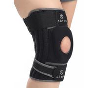 ABYON ELITE Knee Support for Men & Women with 4-way Adjustable Non-Slip Strap System and Side Stabilizers Knee Brace for Knee Pain Support,Arthritis, ACL, Meniscus Tear, Runners Knee, Walking