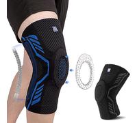 ABYON Knee Support for Men/Women, 1 Pack Knee Brace Compression Sleeve with Side Stabilizes and Gel Pad for Meniscus Tear, Arthritis, Joint Pain Relief, Running, Gym