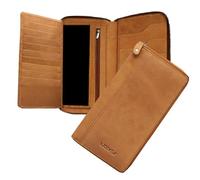 ABYS Genuine Leather Passport Cover||Business Card Holder with Zip Closure for Men & Women, Tan, Casual, Tan, Casual