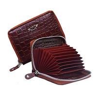 ABYS Leather Unisex Card Case (8129AB), Light Brown, M, Modern