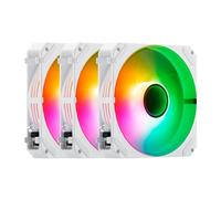 Abysm Gaming Arclight 2.0 Pack 3-in-1 10.2cm ARGB CPU Fan White 50 CFM 12V 12W 23.8dBA Desktop Laptop Fan
