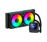 ABYSM Gaming OCEANIC 240 Black ARGB Liquid Cooling, with Customizable 2.8'' LCD Display, for Monitoring CPU Temperature, Fan Speed and Other Parameters