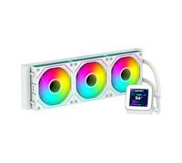 ABYSM Gaming OCEANIC 360 White ARGB Liquid Cooling, with Customizable 2.8'' LCD Display, for Monitoring CPU Temperature, Fan Speed and Other Parameters