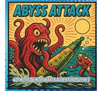 Abyss Attack: Retro Sci-Fi Coloring Book for Adults - 1950s Sea Monsters, Submarines, and Underwater Comic Book Chaos (Retro Monster & Sci-Fi Comics)
