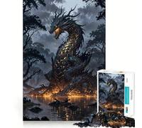 Abyss Dragon Awakening Jigsaw Puzzles for Adults 1000 Brain Exercise Smooth Cut Home Activity (38x52cm)
