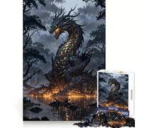 Abyss Dragon Awakening Jigsaw Puzzles for Adults 1000 Brain Exercise Smooth Cut Home Activity (38x52cm)