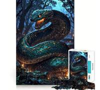 Abyssal Serpent in The Forest Jigsaw Puzzles 1000 Piece for Adults Brain Exercise Cozy Fun Family Game Furniture Decor (38x26cm)