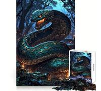 Abyssal Serpent in The Forest Jigsaw Puzzles 1000 Piece for Adults Brain Exercise Cozy Fun Family Game Furniture Decor (38x26cm)