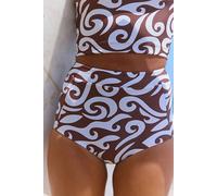 Abysse Hoffman High-Waisted Boyshort Surf Bottoms at Free People in Archipelago Brown, Size: Medium - female