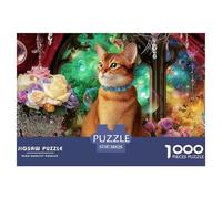 Abyssinian 1000 Piece Jigsaw Puzzles for Adults And Kids with Extra Fun Challenges Cute Pet Home Decors Creativity & Gift Giving 38x26cm/1000pcs