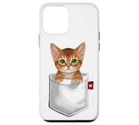 Abyssinian Cat In Pocket Peeking Cute Kitten Cat Case for iPhone 12 mini