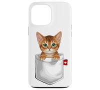 Abyssinian Cat In Pocket Peeking Cute Kitten Cat Case for iPhone 13 Pro Max