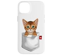 Abyssinian Cat In Pocket Peeking Cute Kitten Cat Case for iPhone 14 Plus