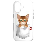 Abyssinian Cat In Pocket Peeking Cute Kitten Cat Case for iPhone 17