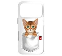 Abyssinian Cat In Pocket Peeking Cute Kitten Cat Case for iPhone 17 Pro