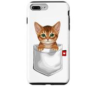 Abyssinian Cat In Pocket Peeking Cute Kitten Cat Case for iPhone 7 Plus/8 Plus