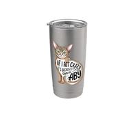 Abyssinian Cat Lover Pet Mom Breed Humor Stainless Steel Insulated Tumbler