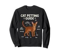 Abyssinian Cat Petting Guide Funny Cat Lover Sweatshirt