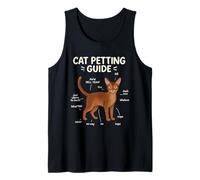 Abyssinian Cat Petting Guide Funny Cat Lover Tank Top