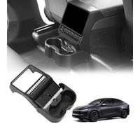 Abystar Rear Cup Holder for Tesla Model Y Juniper 2026/ Model 3 Highland 2025 2026, Rear Center Console Cup Drink Holder, No Drilling, Anti-Slip & Secure Fit Accessories for Model Y Juniper Back Seat