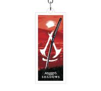 ABYSTYLE - ASSASSIN'S CREED Acryl® Crest Shadows Keyring, Red White Black, Dimensions : environ 5,7 x 2,3 cm