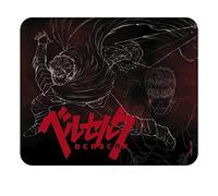 ABYSTYLE Berserk Guts Mousepad 9.25" L x 7.7" H Square Mouse Pad Precision Speed and Non-Slip Rubber Base Anime Manga Office Desktop Accessories Gift