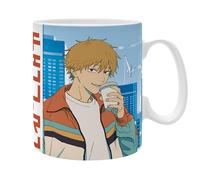 ABYSTYLE - CHAINSAW MAN Denji & Pochita Mug - Official Product - Large 460ml Container - High Quality Ceramic - Manga Design