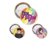 ABYstyle - DAN DA DAN Momo & Okarun Badge Pack, 1 x 5 cm + 2 x 3,2 cm, Metal, None