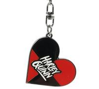 ABYSTYLE - DC COMICS Harley Quinn Heart Keyring, black and red, H. 3,6 cm x L. 4 cm
