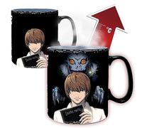 ABYSTYLE Death Note Kira & L Heat Change Ceramic Color Changing Coffee Tea Mug 16 Oz. Features L, Light & Ryuk Anime Manga Drinkware Home Essential Gift (ABYMUG611)