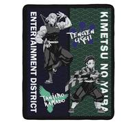 ABYSTYLE Demon Slayer Tanjiro & Tengen Blanket | Demon Slayer Blanket | Blanket | Throw for Sofas & Beds | Demon Slayer Merchandise | Demon Slayer Gifts
