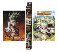 ABYSTYLE Dr. Stone Unframed Boxed Poster Set 15" x 20.5" Featuring Senku, Chrome, Kohaku & more Anime Manga Wall Art Room Decor Prints for Bedroom Gift