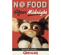ABYSTYLE - GREMLINS No Food After Midnight Poster - Official Product - Maxi Size 91.5 x 61 cm - High Quality Paper - Collector Design