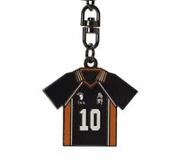 ABYSTYLE Haikyu Official Jersey Keychain Metal, Number 10 Karasuno Design 1.9"x2.1" Anime Manga Accessories Merch Gift