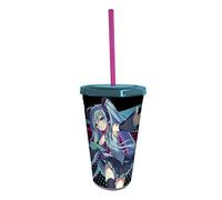 ABYSTYLE Hatsune Miku 16 Oz. Plastic Acrylic Tumbler Carnival Cup With Reusable Straw & Leakproof Lid BPA-Free Anime Manga Drinkware Home & Kitchen Essentials Gift