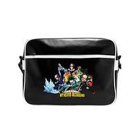ABYSTYLE - MY HERO ACADEMIA Vinyl Messenger Bag, Black, 38 x 29 x 12.5 cm