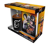 ABYstyle Naruto Shippuden Gift Set Includes Diary, Ceramic Coffee Tea Cup and Keychain, Anime Manga Drinking Tableware, Home and Kitchen, Gift, 3 Pieces