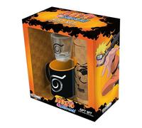 ABYSTYLE - Naruto Shippuden Glass + Espresso Mug Set - Official Product - Set 2 Pieces - Goodies Ninja Collector