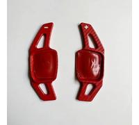 abywrpagg Compatible with VW for Variant for Tiguan for Jetta MK6 Carbon Fiber Print Steering Wheel ABS Shift Paddle Car Interior Accessories(Red Carbon Look)