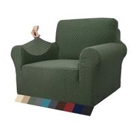 ABZDUNG Newest Chair Covers for Living Room, Super Stretch Jacquard Chair Cover with Dog Armrest 1 Piece Sofa Couch Slipcover(Army Green,1 Place)