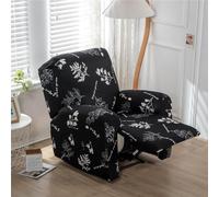 ABZDUNG Recliner Chair Covers with Pockets for Electric Chair, 4 Pieces Floral Stretch Recliner Sofa Slipcovers Non Slip Reclining Sofa Cover Furniture Protector(B3)