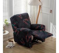 ABZDUNG Recliner Chair Covers with Pockets for Electric Chair, 4 Pieces Floral Stretch Recliner Sofa Slipcovers Non Slip Reclining Sofa Cover Furniture Protector(A3)