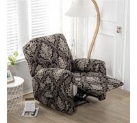 ABZDUNG Recliner Chair Covers with Pockets for Electric Chair, 4 Pieces Floral Stretch Recliner Sofa Slipcovers Non Slip Reclining Sofa Cover Furniture Protector(B2)