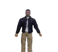 [AC] 1/12 Movie Anime Game Fashion Model Action Figure Black Denim Jacket White T Shirt Cargo Pants Set A Type