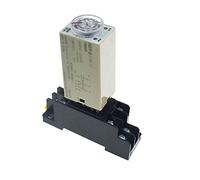 AC 110/220V DC12/24V H3Y-2 Time Delay Relay Solid State Timer 1S-60M DPDT with Socket (24V,60 minutes)