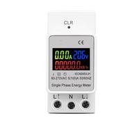 AC 110V 220V 100A din rail Voltage Current KWH monitor meter AMP voltmeter ammeter Wattmeter EKFBQBGW(TOVAE2-100)