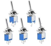 AC 125V 3A ON/ON DPDT 3 Pin 3-Terminals Miniature Toggle Switch 5 Pcs