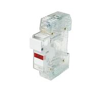 AC 1Sets 1P LED Fuse Holder 690V with 10x38MM Fast Blow Ceramic Fuse Core 0.5A 1A 2A 3A 4A 5A 6A 8A 10A 16A 20A 25A 32A RO15(White-1sets Fuse and Base,25v)